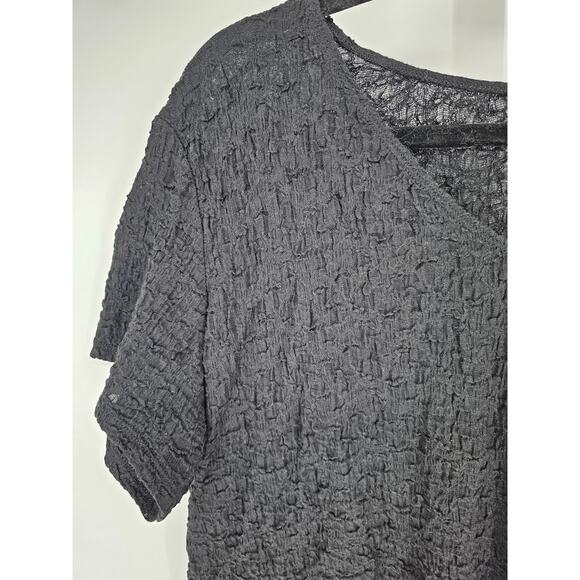 Jaclyn Smith Women's Black Short Sleeve Round Neck Crimp Top Size XXL/EEG - Picture 2 of 5